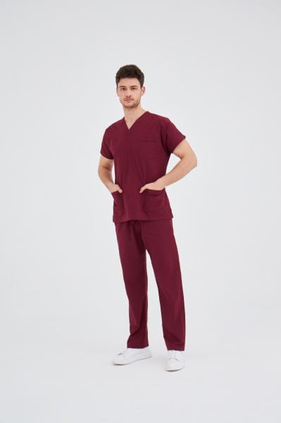 Bordo Terikoton Cerrahi Takım Forma