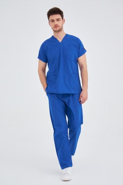 Saks Mavisi Terikoton Cerrahi Takım Forma