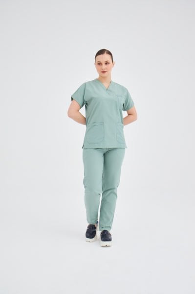 Limon Yeşili Likralı Cerrahi Takım Forma