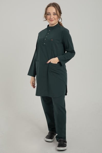 Zümrüt Likralı Tesettür Takım Forma