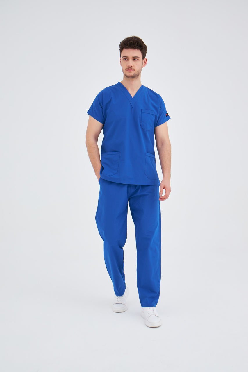 Saks Mavisi Likralı Cerrahi Takım Forma