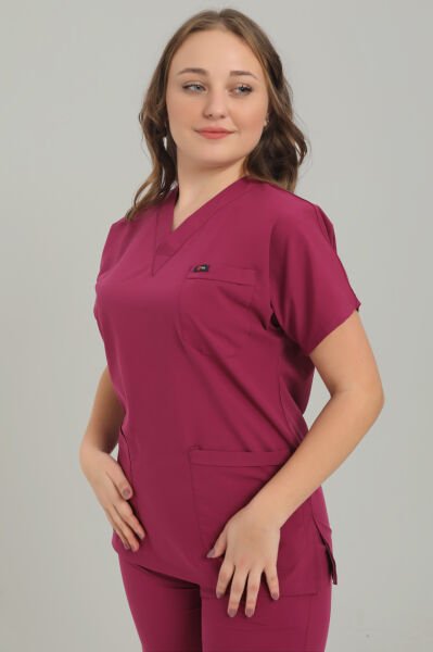 Fuşya Likralı Cerrahi Takım Forma