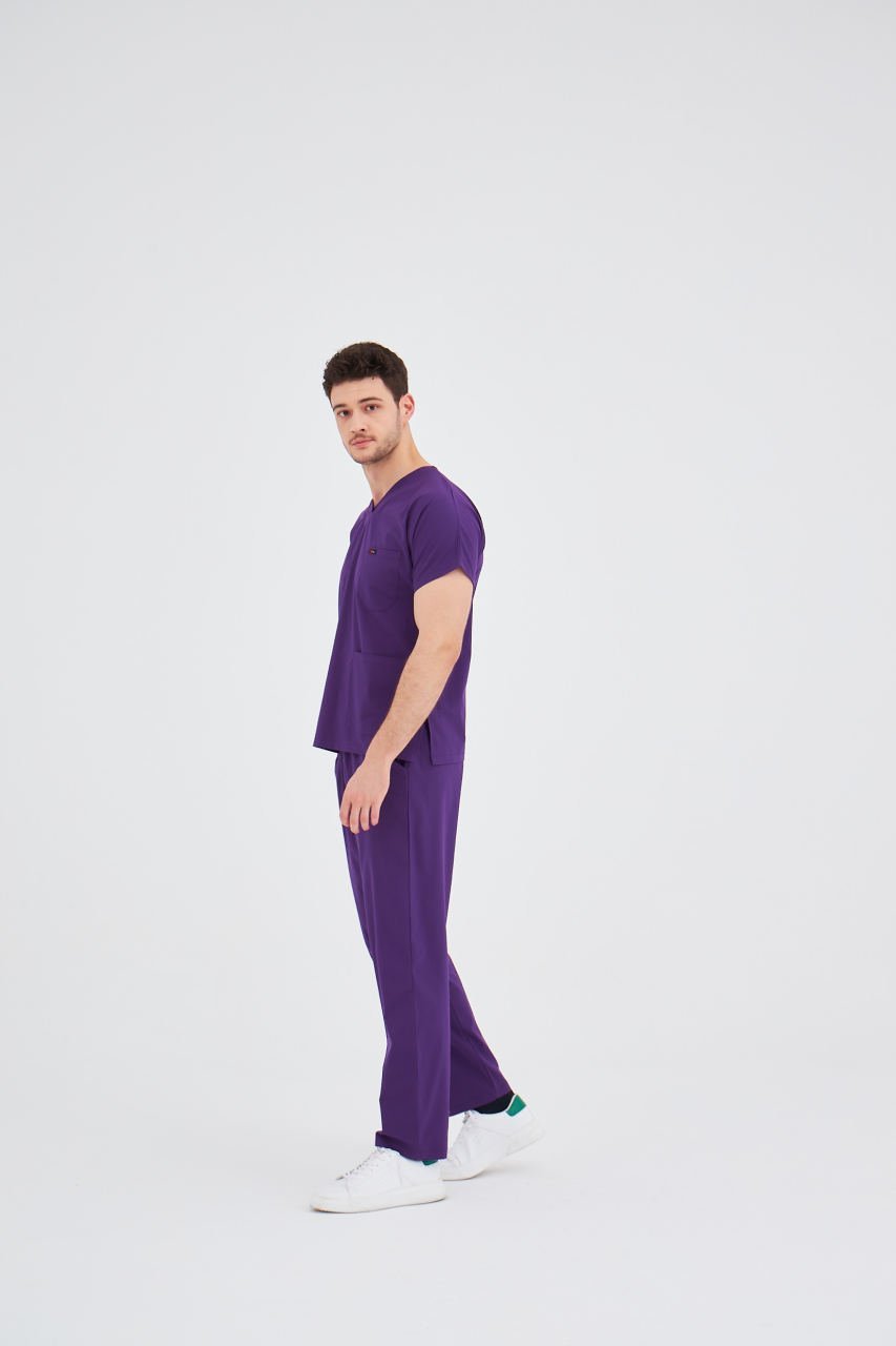 Mor Likralı Cerrahi Takım Forma