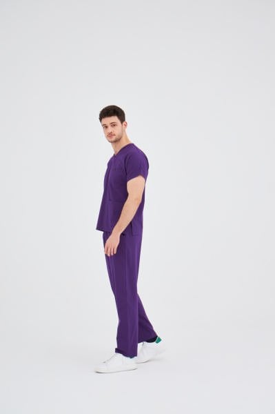 Mor Likralı Cerrahi Takım Forma