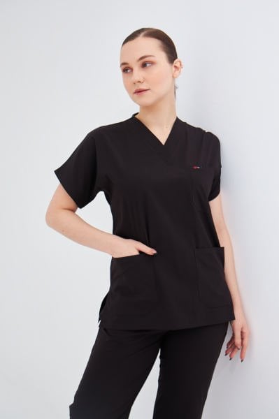 Siyah Terikoton Cerrahi Tek Üst