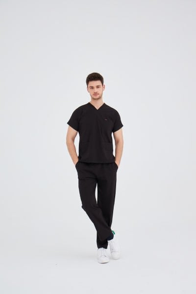 Siyah Likra Plus Cerrahi Takım Forma