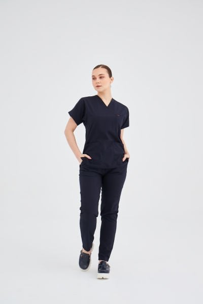 Lacivert Likra Plus Cerrahi Takım Forma