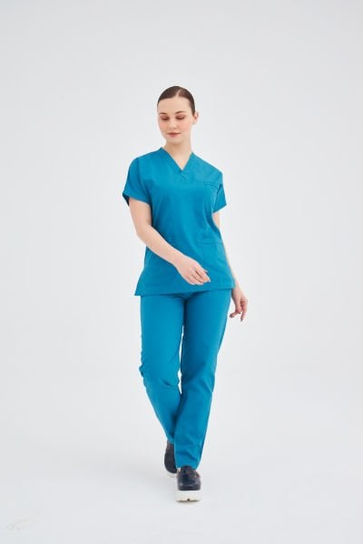 Petrol Mavisi Likra Plus Cerrahi Takım Forma