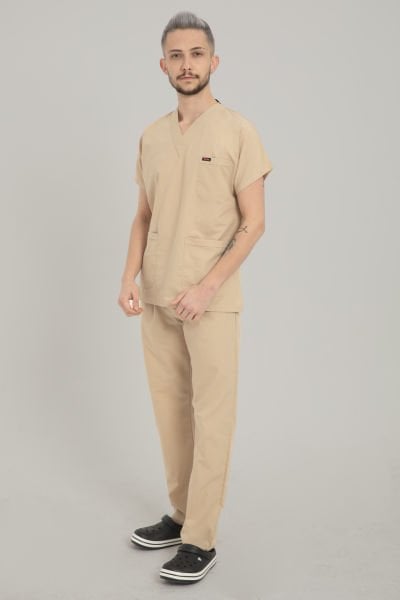 Bej Terikoton Cerrahi Takım Forma