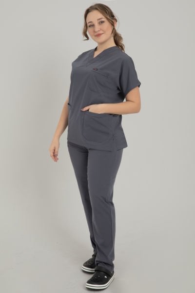 Antrasit Likralı Cerrahi Takım Forma