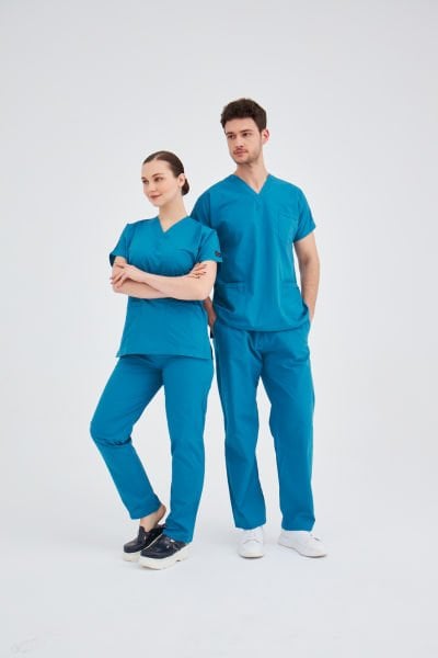 Petrol Mavisi Likralı Cerrahi Takım Forma
