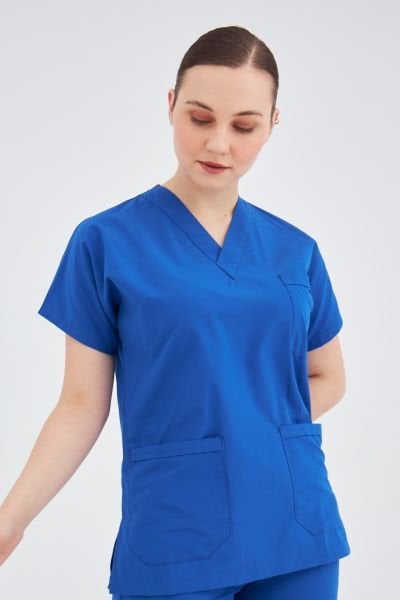 Saks Mavisi Likralı Cerrahi Tek Üst