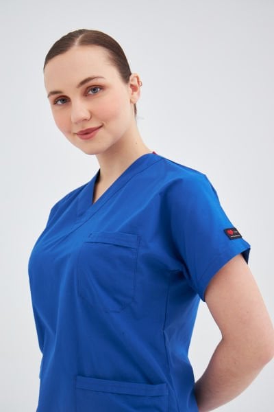 Saks Mavisi Likralı Cerrahi Tek Üst