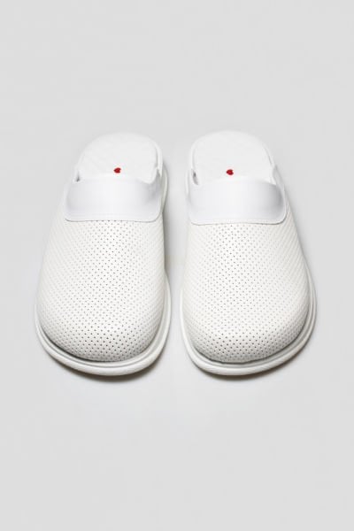 Beyaz Klasik Ortopedik Sabo Terlik