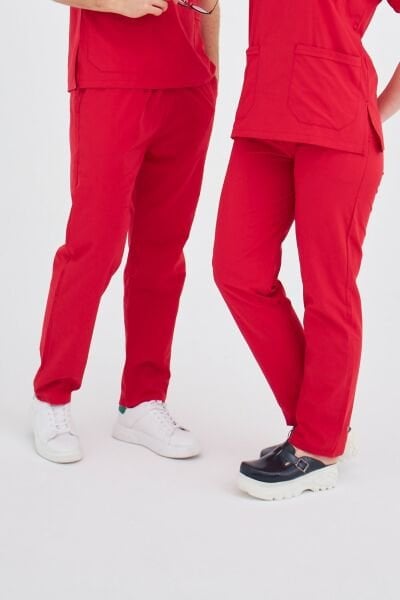 Kırmızı Likralı Pantolon