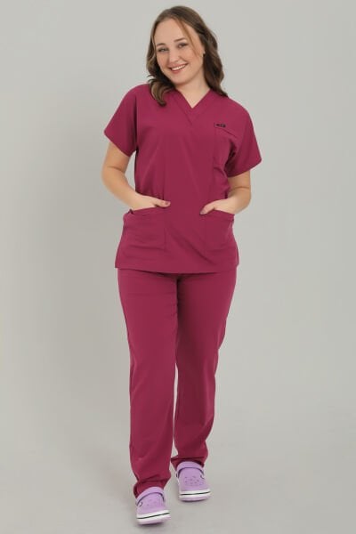 Fuşya Likralı Cerrahi Takım Forma