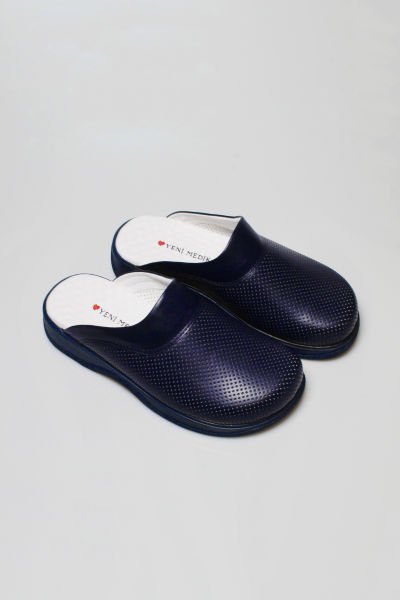 Lacivert Klasik Ortopedik Sabo Terlik