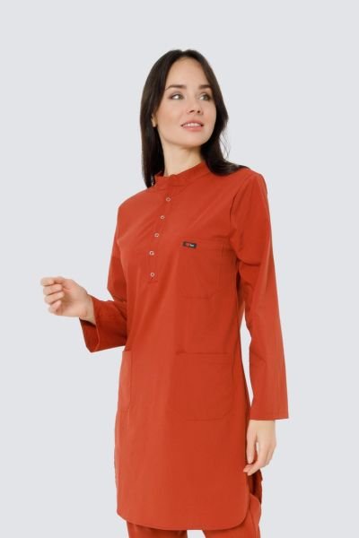 Kiremit Likralı Tesettür Tek Üst