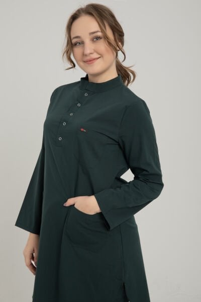 Zümrüt Likralı Tesettür Tek Üst