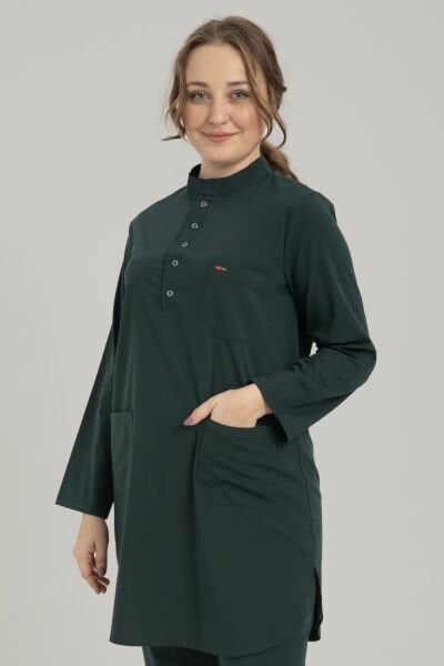 Zümrüt Likralı Tesettür Tek Üst