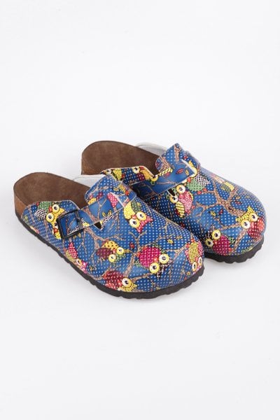 Mantar Taban Baykuş Lacivert Terlik