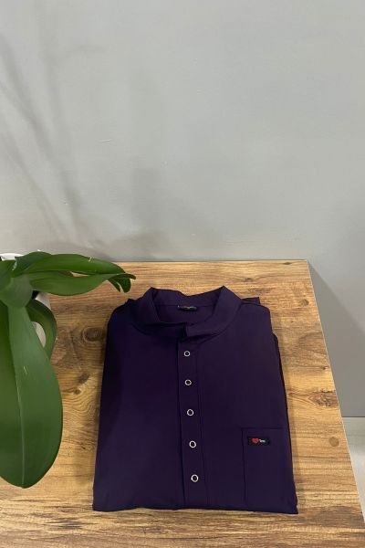 Mürdüm Eriği Likralı Tesettür Tek Üst