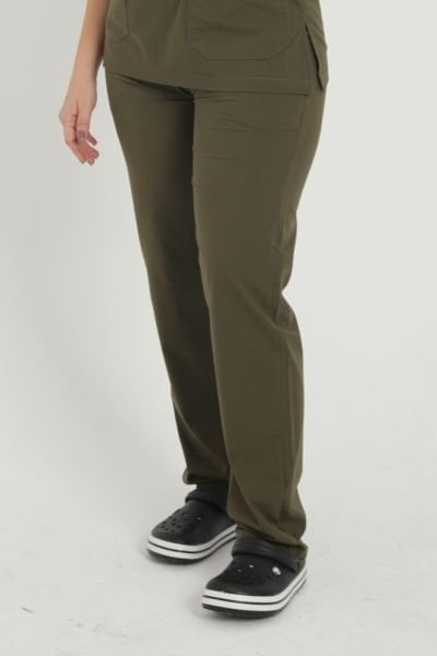 Haki Likralı Pantolon