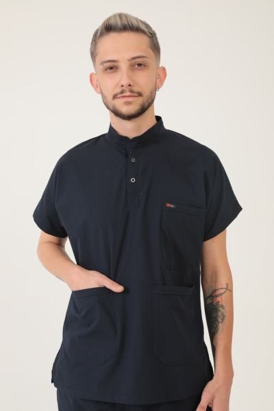 Lacivert Likralı Yeni Lüks Tek Üst