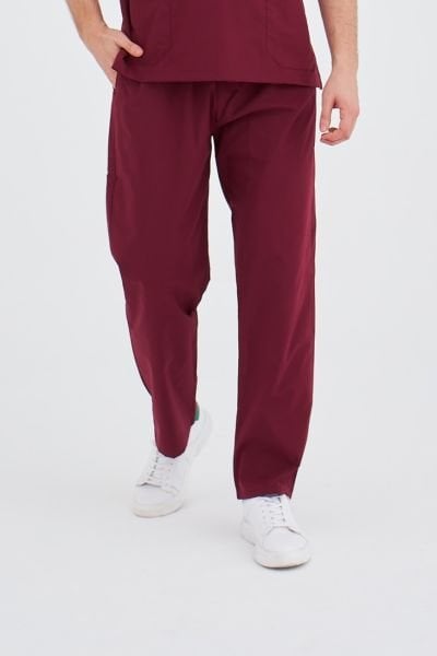 Bordo Likra Plus Pantolon