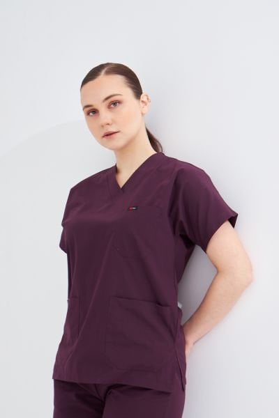 Mürdüm Likralı Cerrahi Tek Üst