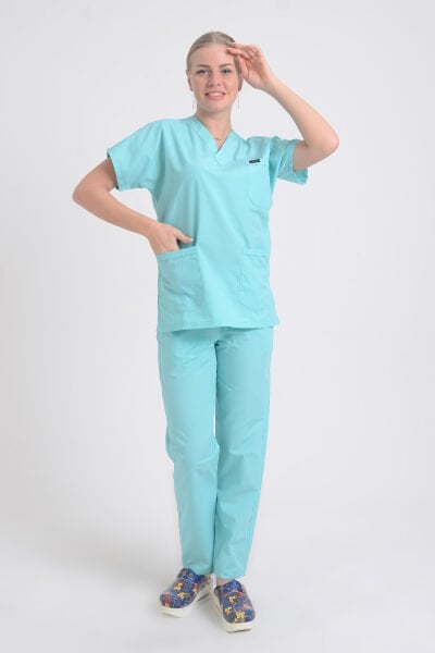 Mint Yeşili Terikoton Cerrahi  Takım Forma