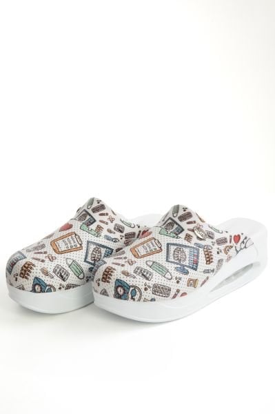 Air Beyaz Hastane Desen Ortopedik Sabo Terlik