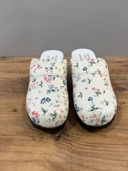 Dolgu Topuk Çiçek Desen Ortopedik Sabo Terlik