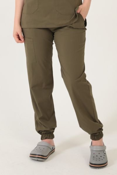 Haki Likralı Yeni Lüks Pantolon