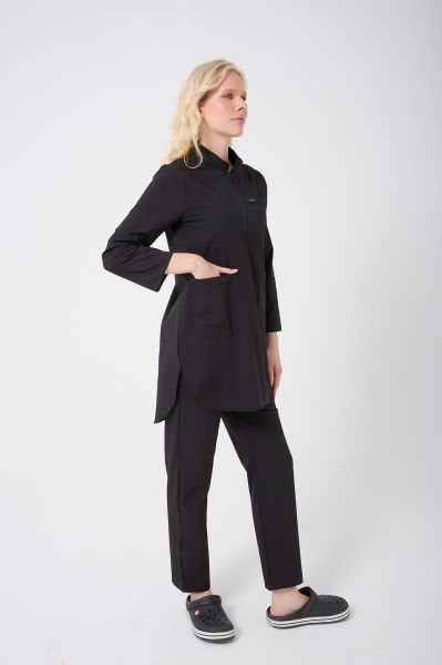 Siyah Likra Plus Tesettür Tek Üst